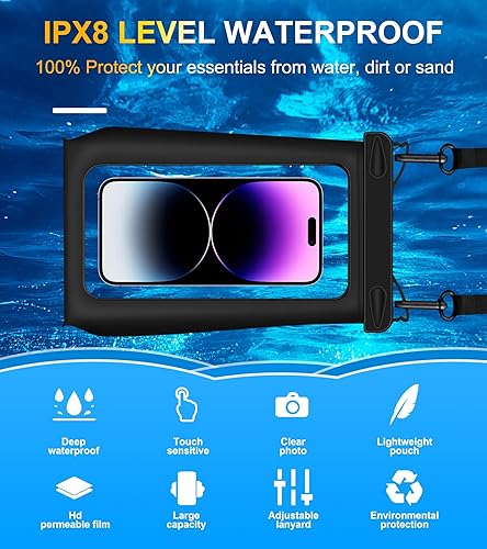 Miniatura 10 de Bolsa impermeable flotante universal de gran tamaño con cordón, bolsa seca bajo el agua para iPhone 15 14 13 12 11 Pro Max XS XR X, Samsung Galaxy