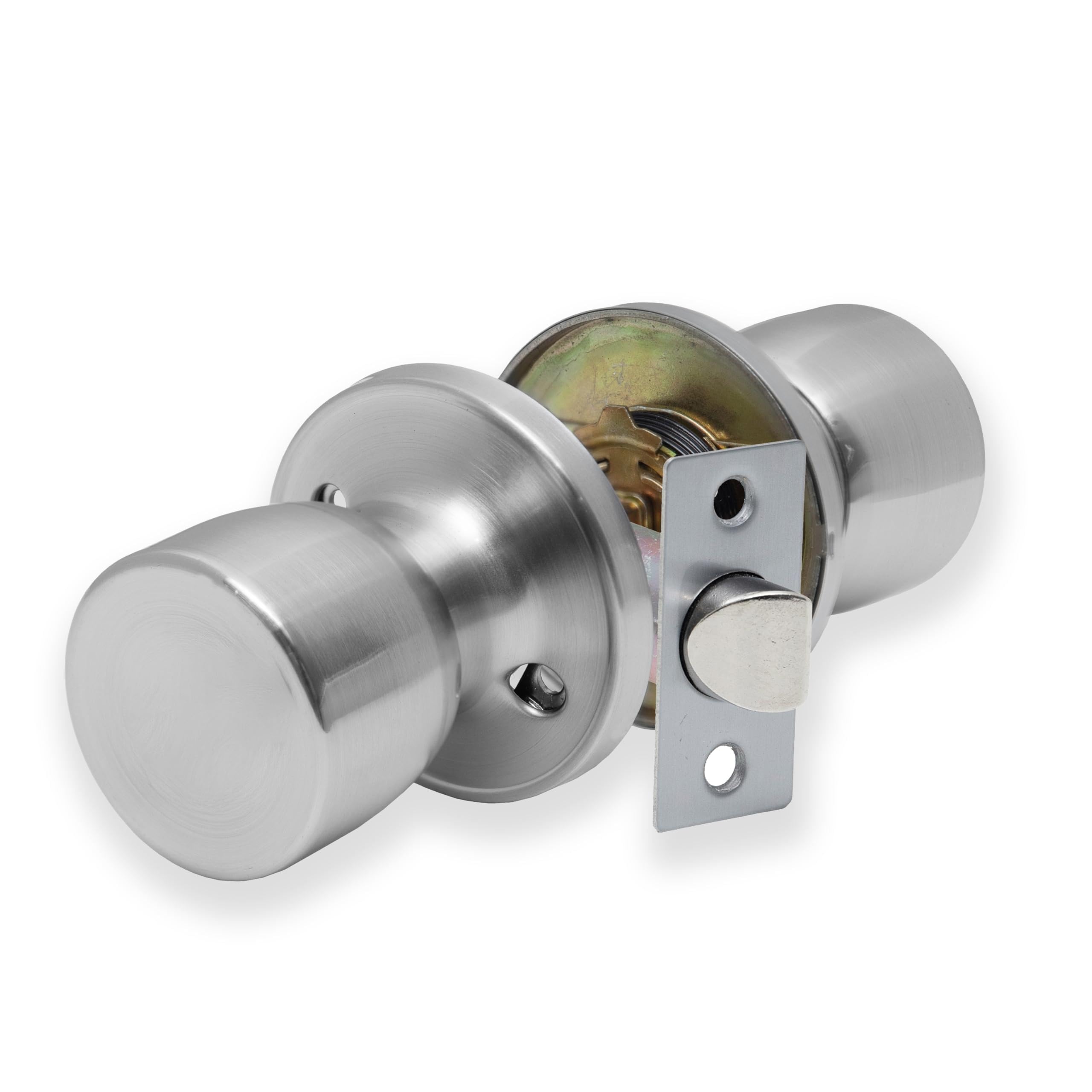 Xfort Satin Chrome Tulip Passage Knob Set Door Knob For Internal Wooden Doors
