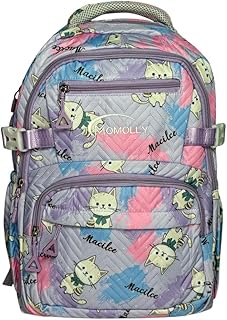 حقيبة مدرسية للبنات Momolly – تصميم أنيق وخفيف الوزن مع مساحة واسعة ، حزام قابل للتعديل - مثالية للكتب الثقيلة والتنقل اليومي مقاس ( 42 *28 *18 سم )