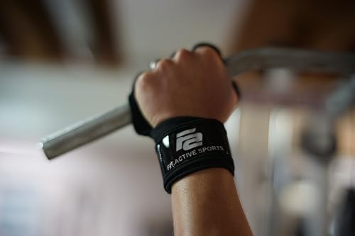 Miniatura 5 de Fit Active Sports Guantes de levantamiento de pesas Gripper con muñequeras, agarre extra y acolchado para levantar, entrenamiento de gimnasio,
