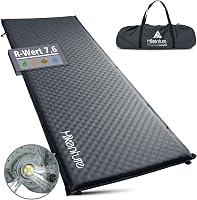 HIKENTURE Önfelfújó Kempingmatrac 5 cm Vastag, Túrázáshoz, Kültéri Alváshoz - Csúszásgátló PVC Habszivacs Matrac 150 kg Teherbírással, Sötét - Darkgray 1