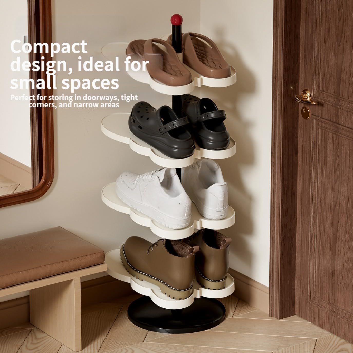 Scarpiera Colorata Design Dopamina Organizzatore Scarpe Salvaspazio Ingresso Camera 30x50cm(4 tier shoe rack)