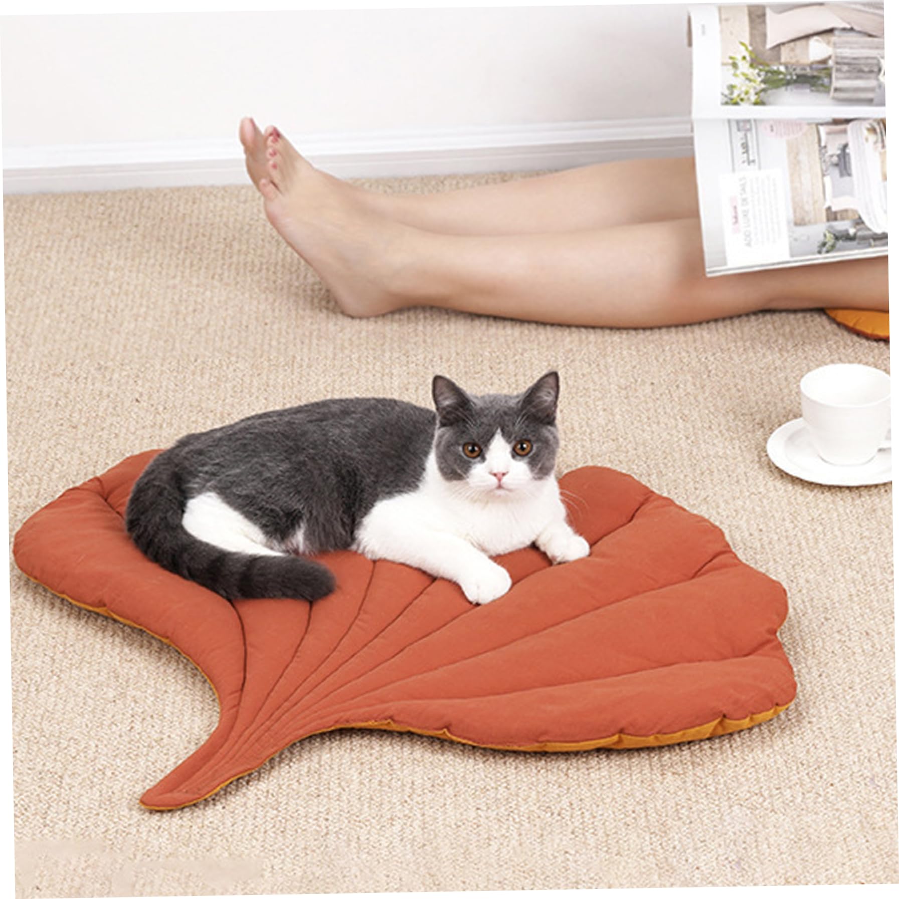 Couvrette de Chien Lit de Chat Lit Cat Double Face Mat de Chat en Forme de Chat en Forme de Chat Loulable moulable moulable PP Coton Coton Mat de Compagnie pour l'hiver