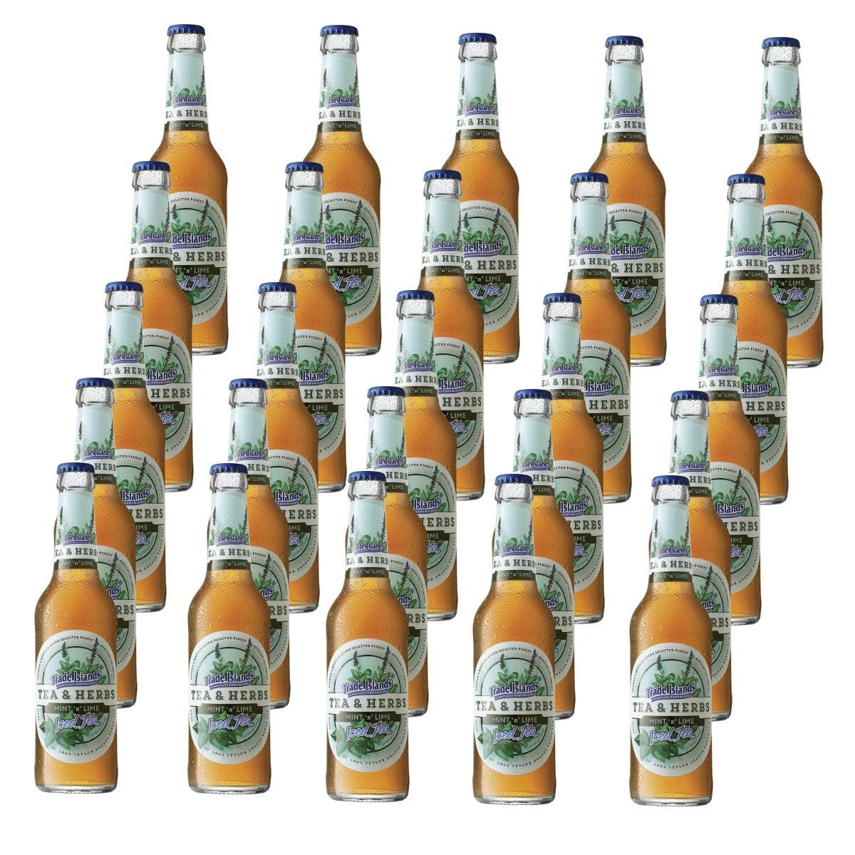 Trade Islands Tea & Herbs Mint 'n' Lime, 25 Flaschen je 0,33l | inkl. Mehrweg Pfand