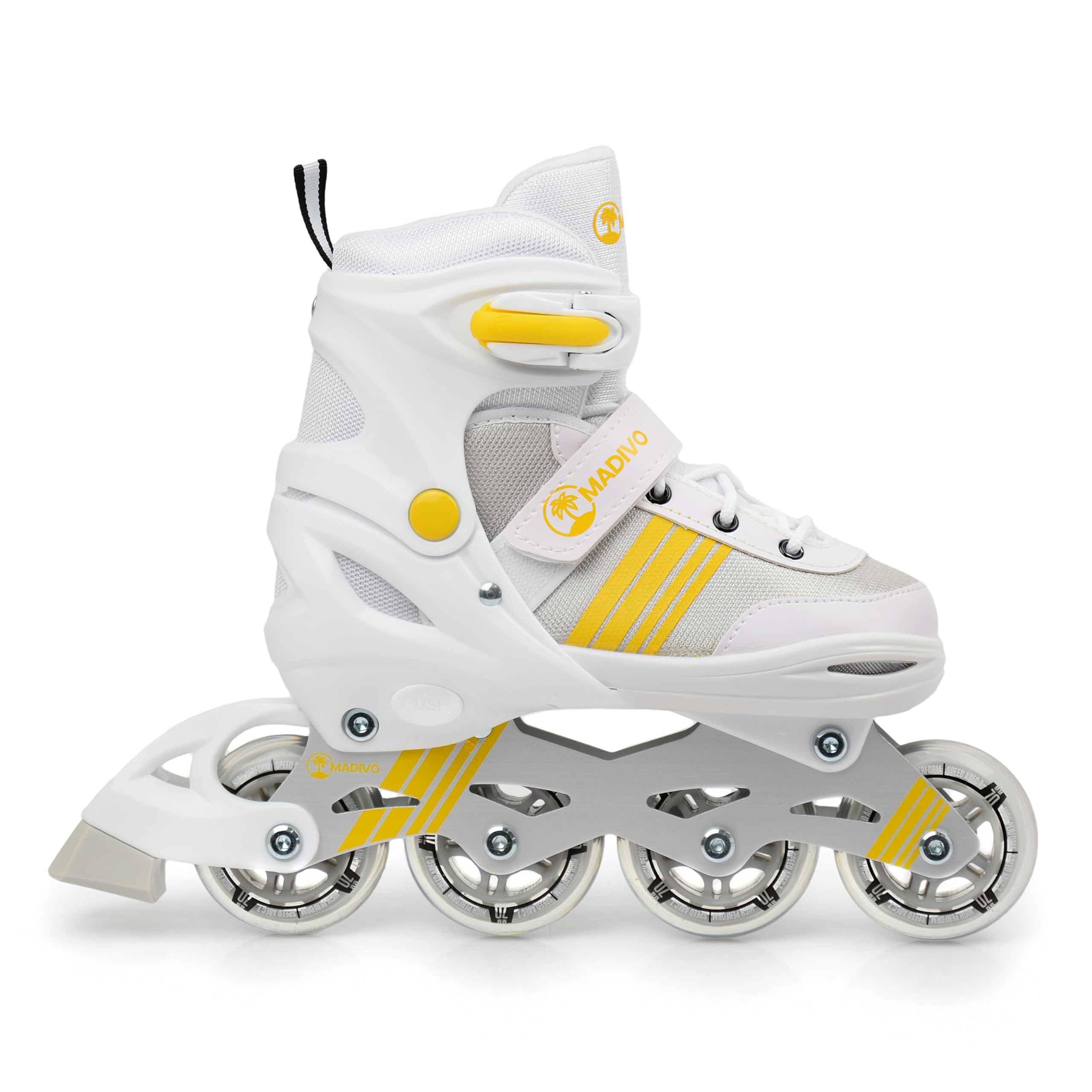 MADIVO Duo Set 2in1 Inliner/Schlittschuhe VERSTELLBAR | für Kinder und Jugendliche | Damen Herren Inline-Skates umbaubar zu Eislaufschuhe | Größen: 34-37, 38-41