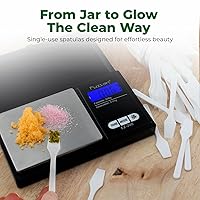 Vista 10 de Mini Skin Care Spatula (2.5", 100 Pack) - Small Spatula for Makeup, Creams & Crafts Makeup Applicator for Mixing, Cosmetic, Face Mask Disposable