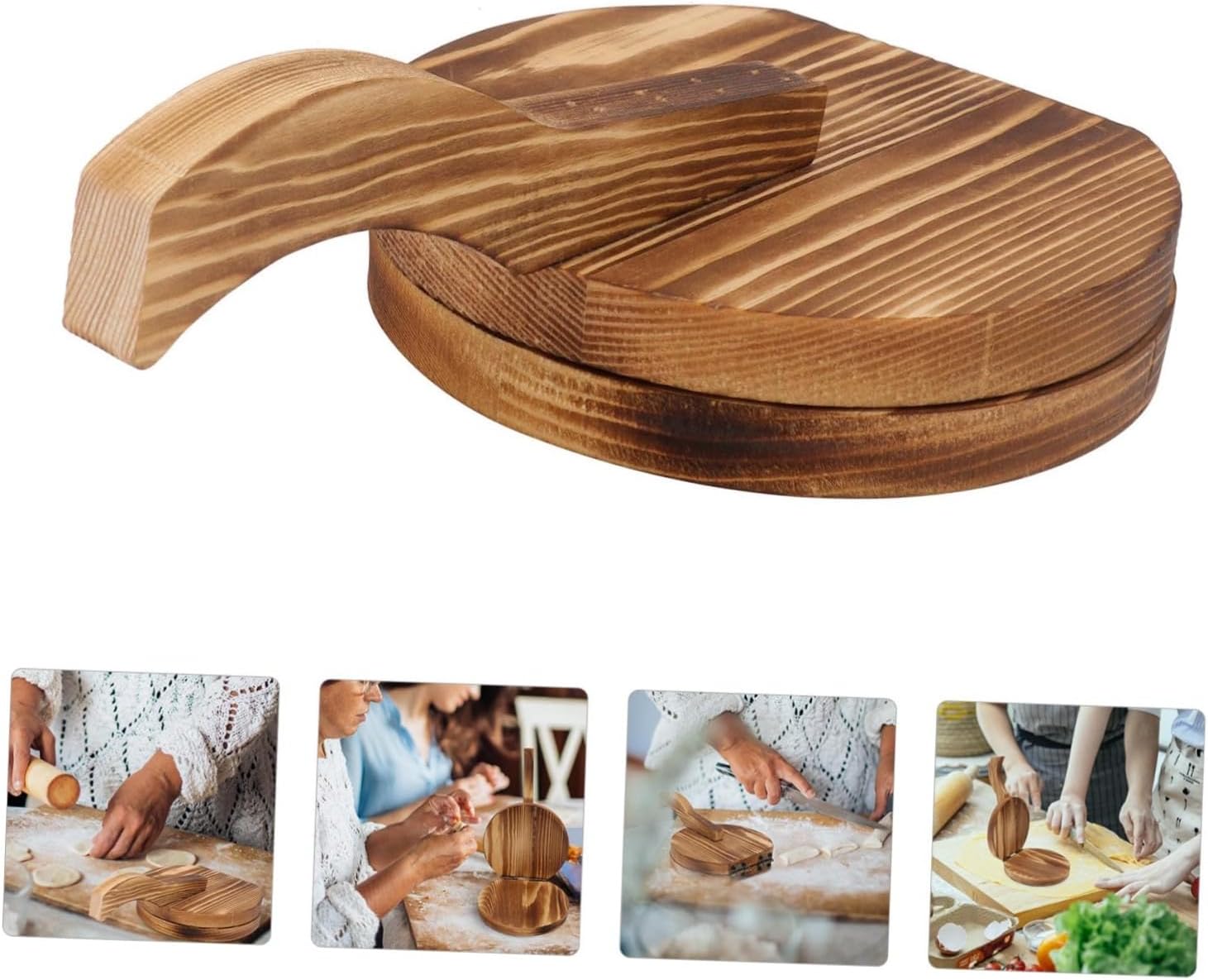 ABOOFAN 1pc Dumpling Wrapper Plate Wooden Pastry Cutter Wonton Wrappers for Dumplings Egg Molding Tool Essential