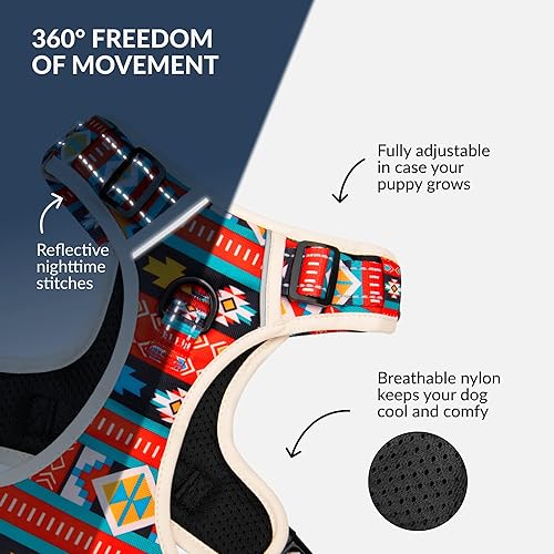 Miniatura 4 de CollarDirect Arnés reflectante sin tirones para perro, con asa y clip frontal, chaleco acolchado suave ajustable para perros pequeños a grandes,