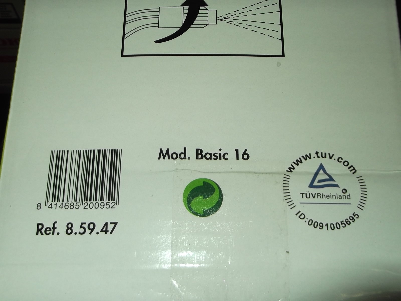 Basic 85947 - Pulverizador presión retenida, talla 16, color verde