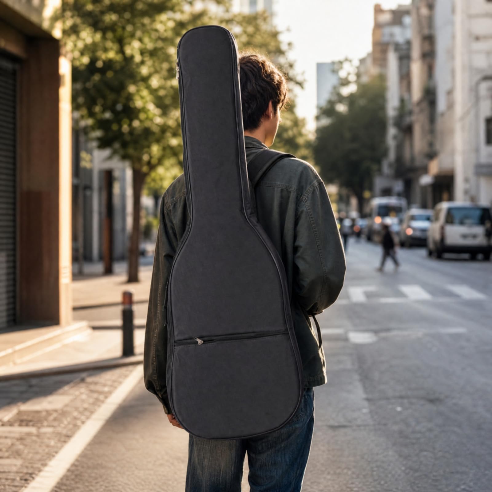 Bassgitarren-Rucksack mit Schultgurten gepolstt Bassgitarren-Rucksack E-Bass-Instrumententasche für Bassgitarristen, Proben, Untricht