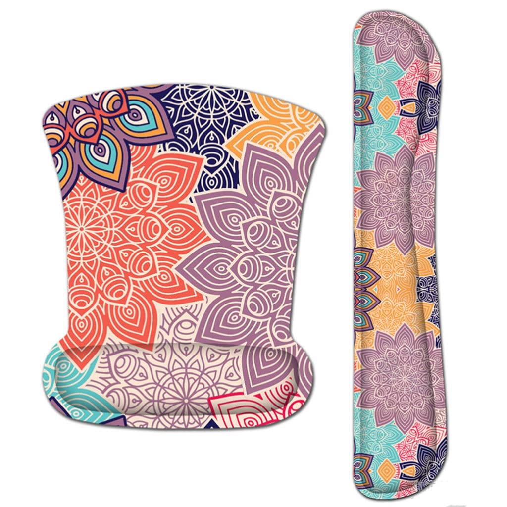Pad Wrist Rest Keyboard and Silica Gel Support with Memory Foam E