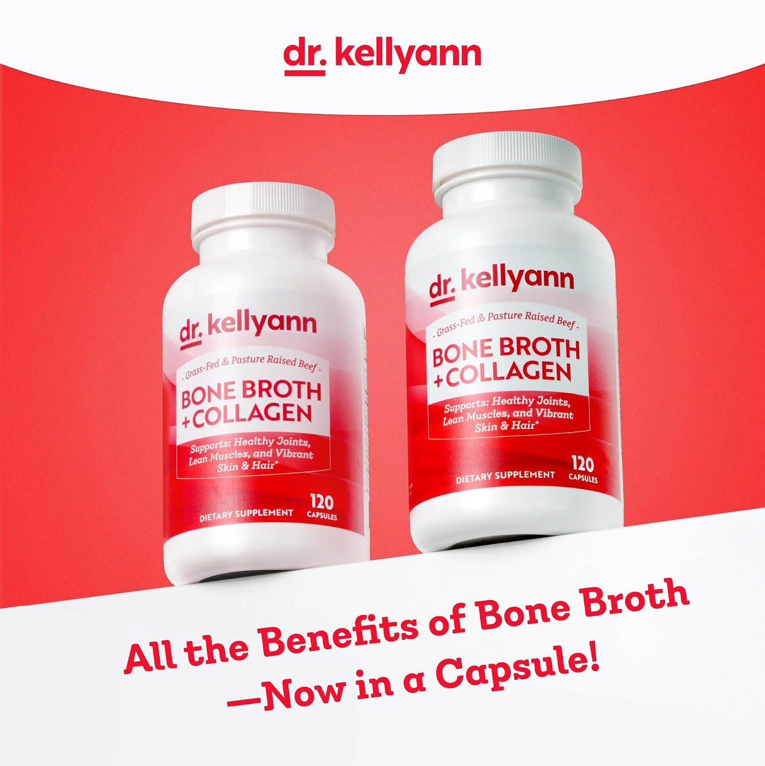 Dr. Kellyann Bone Broth Capsules | 500mg Collagen Per Serving | Supports Gut Health | Joint & Cartilage Repair | Skin Hair Nails | Fasting Support | Grass-Fed Beef | Digestive... 4 Dr. Kellyann Bone Broth Capsules | 500mg Collagen Per Serving | Supports Gut Health | Joint & Cartilage Repair | Skin Hair Nails | Fasting Support | Grass-Fed Beef | Digestive... - Image 2