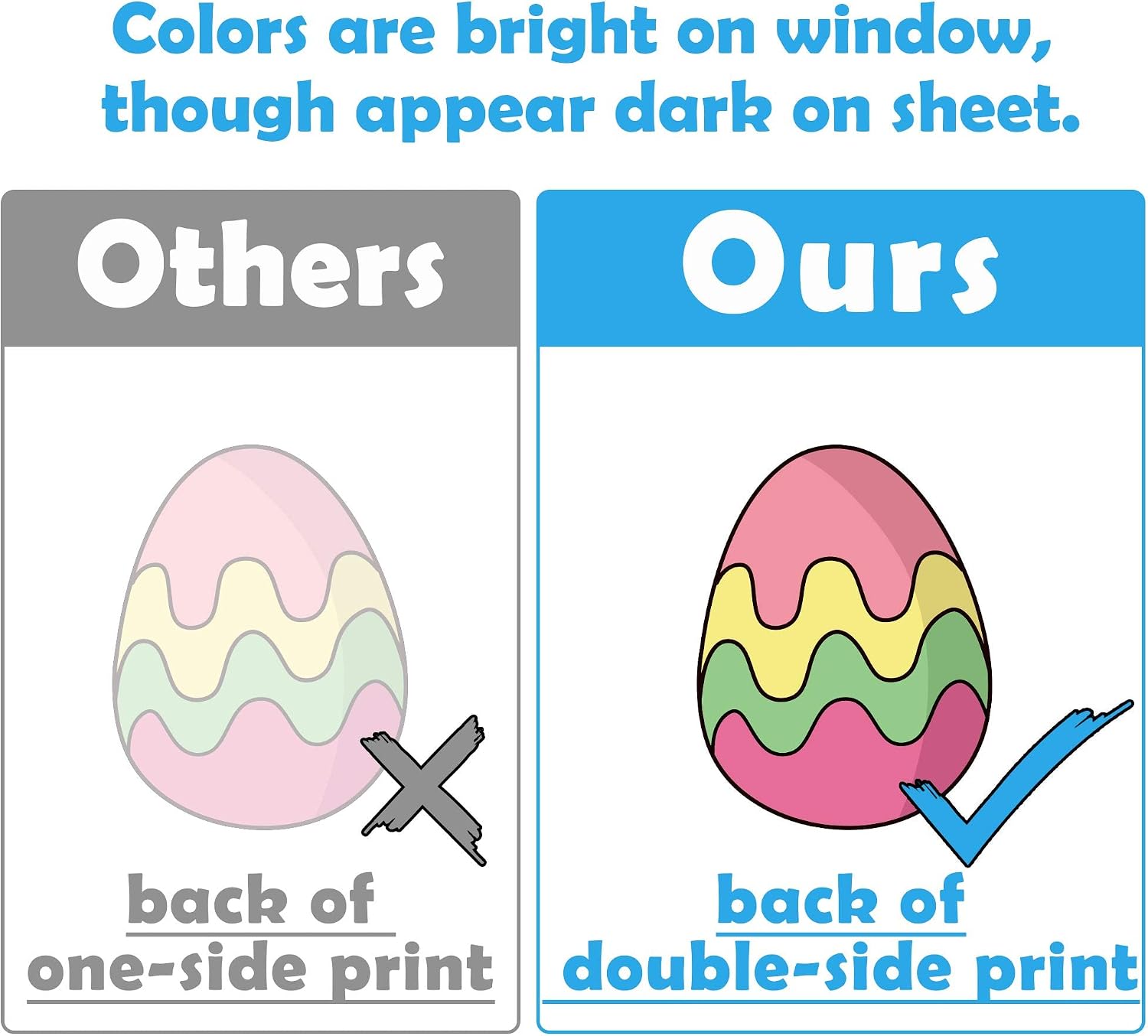 Ivenf Easter Decorations Window Clings Decals Decor, Extra Large Easter Eggs Flowers Party Supplies Gifts, Spring Window Clings Decorations for Kids School Home Office, 6 Sheets 69pcs