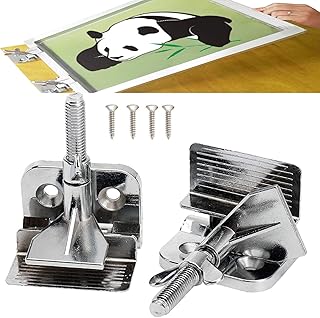 2PCS of Screen Printing Clamps Screen Frame Butterfly Hinge Clamp for Silk Screen Printing Frame Machine,for Fixing Screen Printing Mesh,Screen Printing Press DIY Tool Include 4 Screws