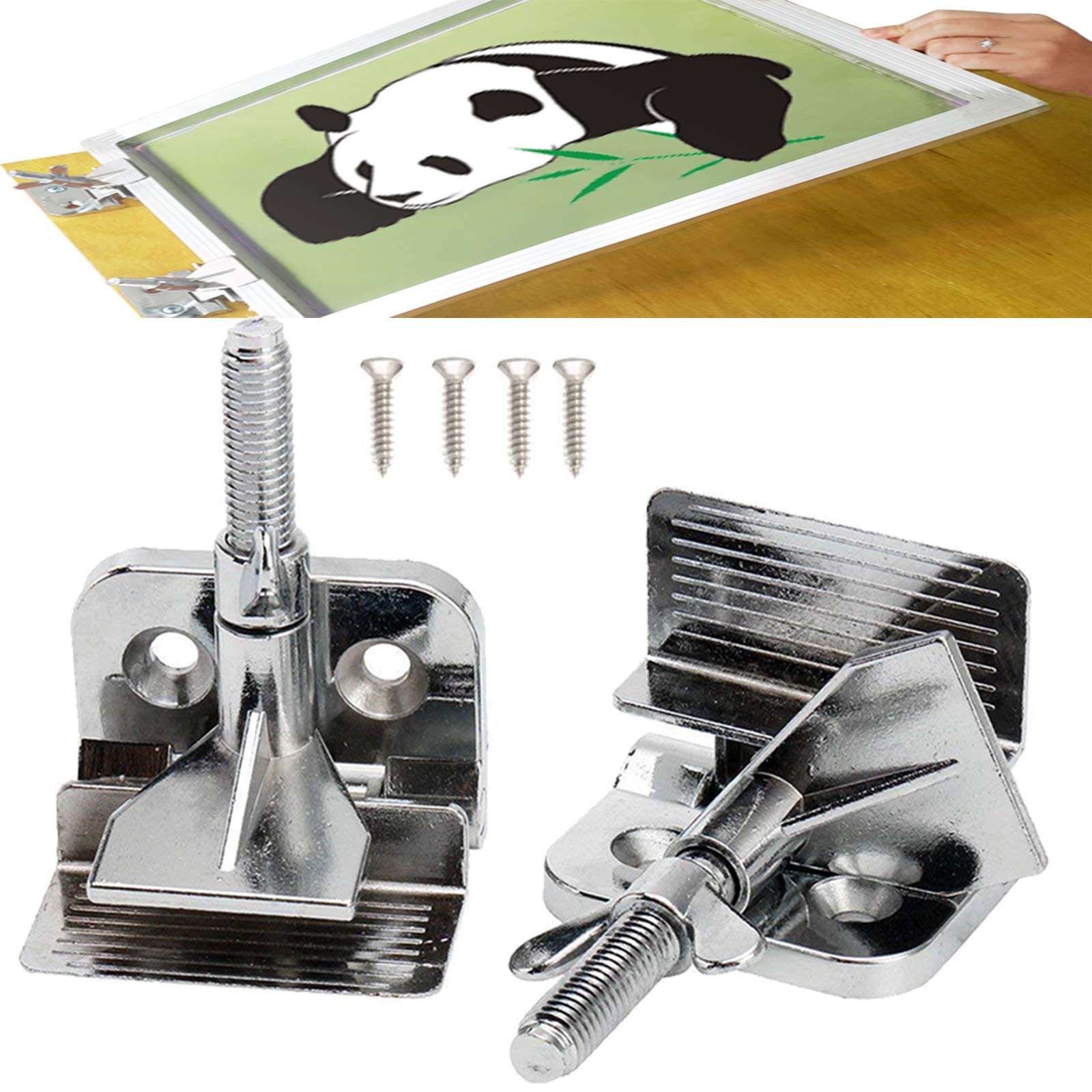 2Pcs of Screen Frame Butterfly Hinge Clamp for Silk Screen Printing Hobby