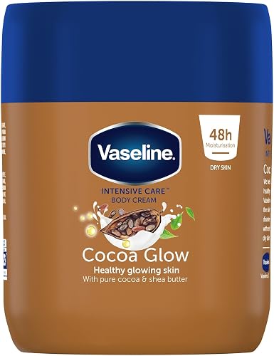 Vaseline Intensive Care Cocoa Glow Moisturizing Body Cream for Dry Skin 400ml