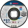 Bosch Professional 10 Flat Cutting Discs Standard Inox, X-LOCK, Ø115 mm, Hole Diameter: 22.23 mm, Thickness: 1 mm, Ø 115 mm