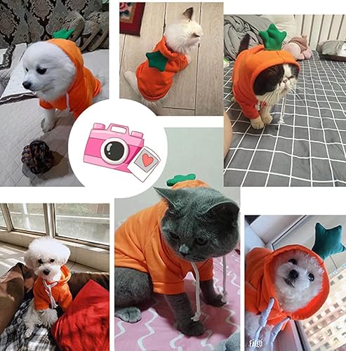 Miniatura 6 de XIAOYU Ropa para mascotas Sudaderas con capucha para perro, sudadera cálida, abrigo para cachorros, ropa de otoño e invierno con capucha de frutas,