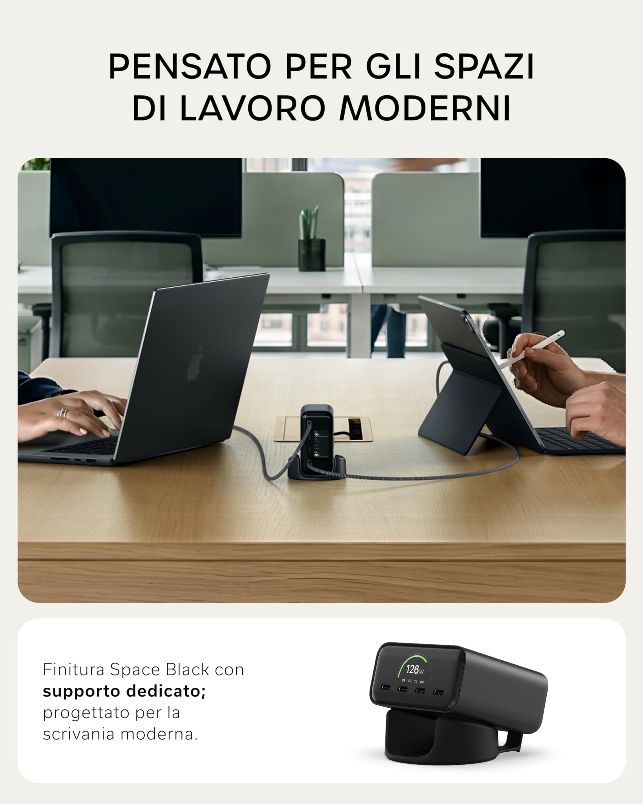 SATECHI ChargeView Caricatore GaN 140W — immagine 8 di 16