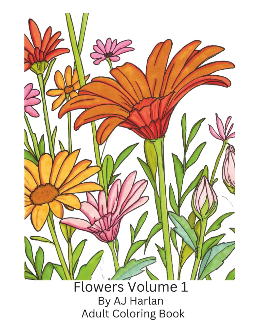 Flowers Volume 1: Adult Coloring Book