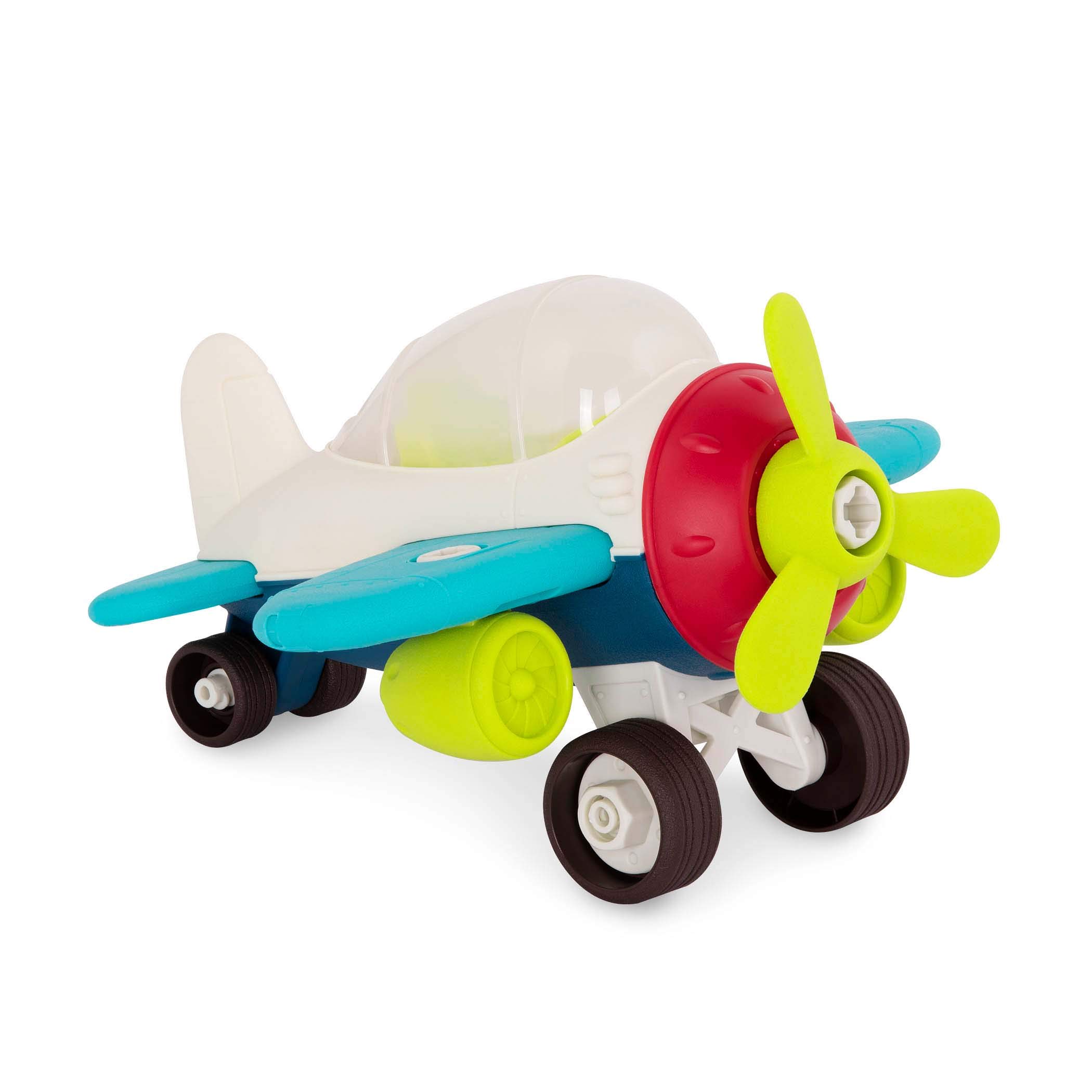 B. toys by Battat 44888 B. Happy Cruisers samolot do budowania, wielokolorowy