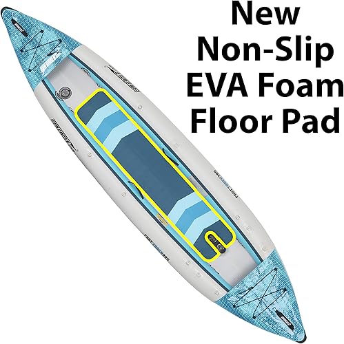 Miniatura 9 de Sea Eagle Kayak inflable Fasttrack de 385 pies de 12 pies 6 pulgadas para 1-3 personas con quilla externa rígida, experiencia de remo más suave,