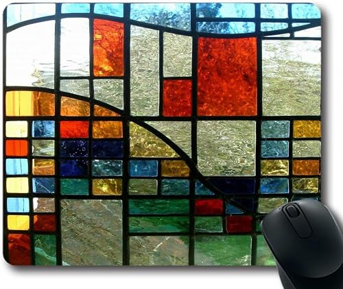 Abstract Stained Glass Personalized Style (01150879) Custom Oblong Gaming Mousep