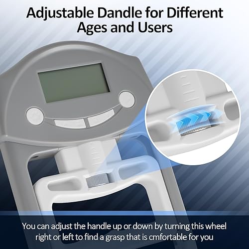 Miniatura 4 de Probador de fuerza de agarre, dinamómetro de agarre de mano, probador electrónico de fuerza de agarre de mano, medidor de ejercicio de mano, medidor