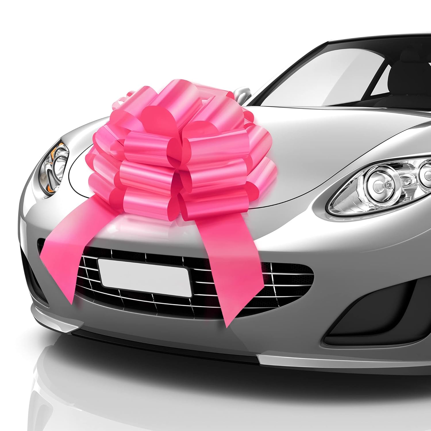 MIFFLINUSA Big Car Bow (Pink, 23 inch) Gift Bow, Giant Bow for Car