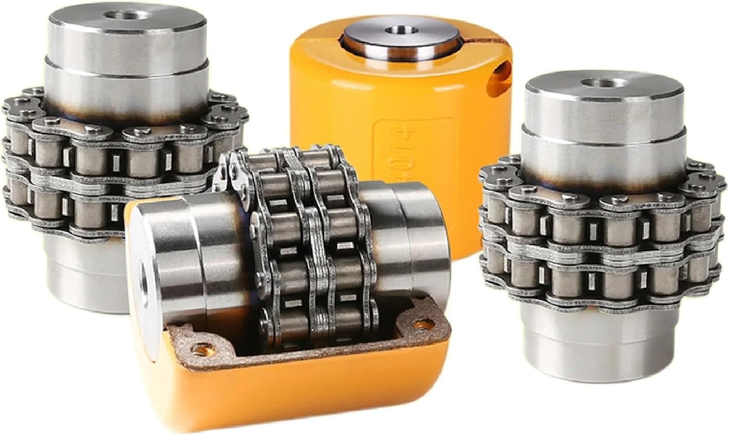 KC6022 Sprocket Gear Chain Coupler With Cover 20/24/28/30/36/38/40/45/46/48/50/55/71mm Roller Chain Coupling 1Pcs(32x32)