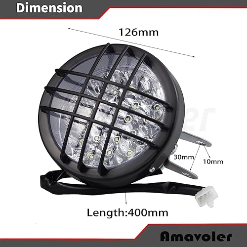 Miniatura 3 de Lámpara LED para faros delanteros de 12 V, 3 cables, piezas de repuesto para 50 cc, 70 cc, 90 cc, 110 cc, 125 cc, 150 cc, 200 cc, cuatrimoto,