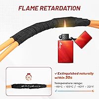 Vista 4 de RED WOLF Wire Harness Cloth Tape 1 Inch x 50 FT Electric Wiring Loom Harness Flexibility High Abrasion Resistance Adhesive for Automobile Electrical