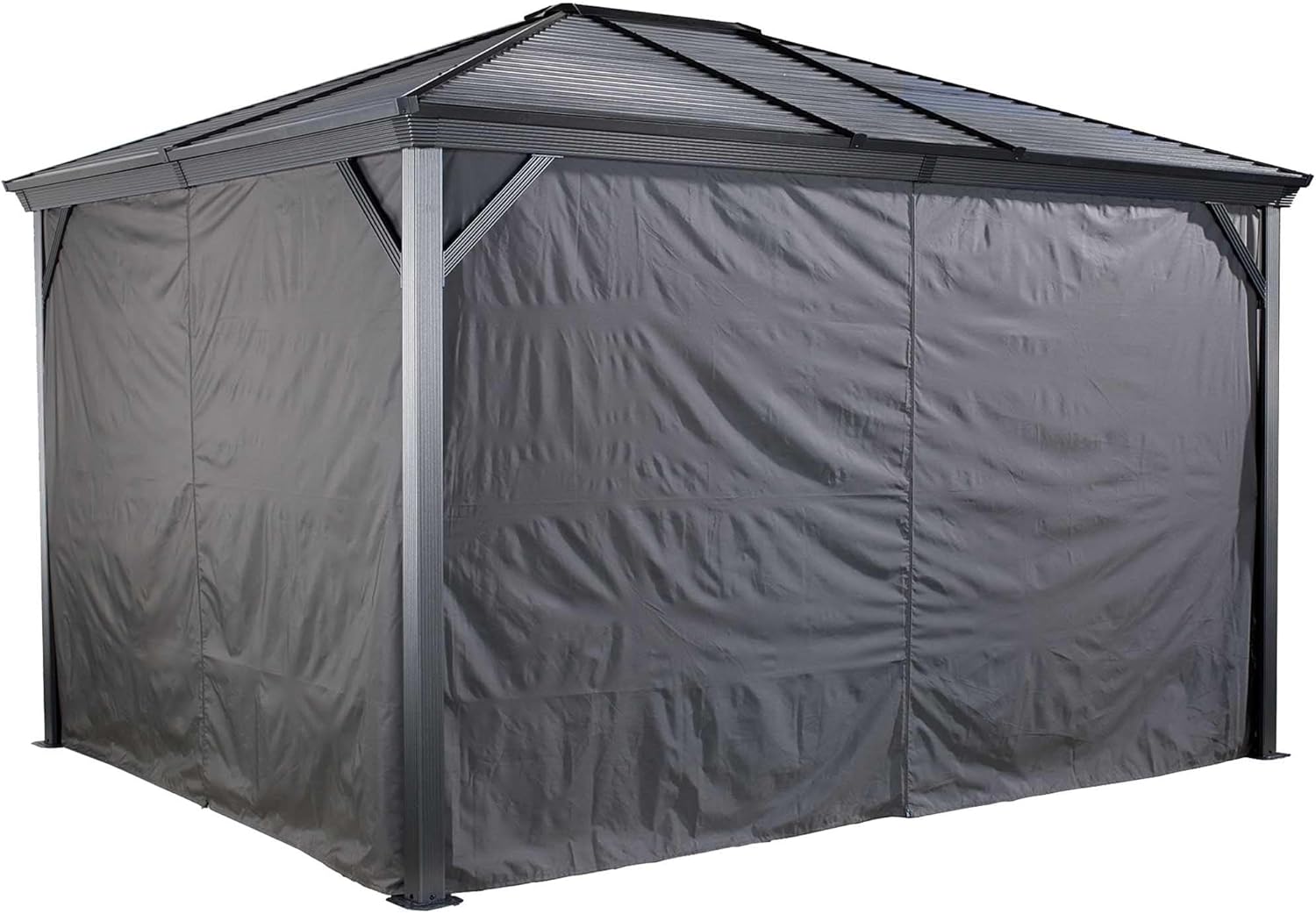 Sojag Grey Curtains for Ventura Gazebo, 10 Ft. X 14 Ft., Polyester, Outdoor Shades