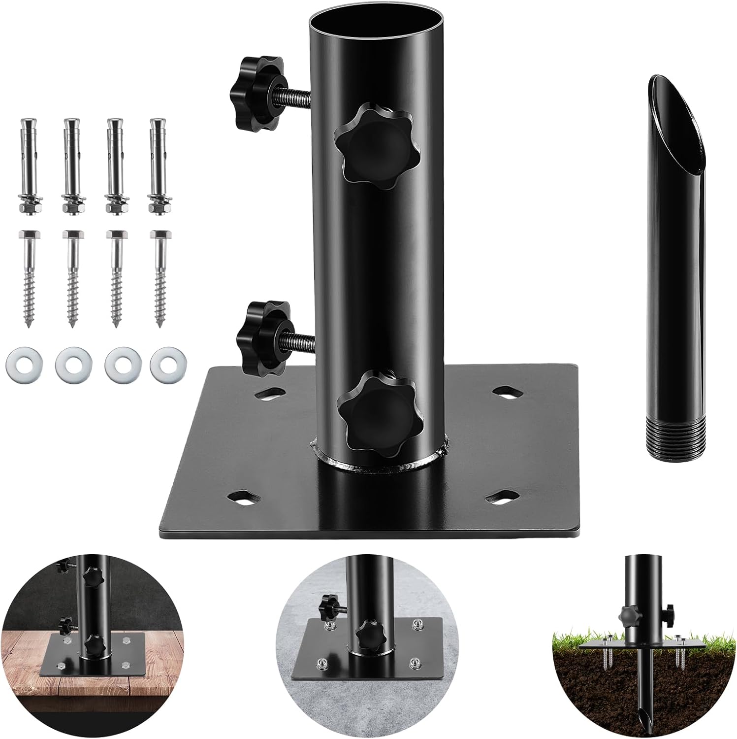 Amazon.com : Lalafancy Patio Umbrella Base Stand, Multifunctional Deck ...