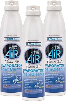 Clean AIR Premium Automotive Foaming AC Evaporator Coil Cleaner (Regular) Renew Your air Conditioner! (3 Pack)