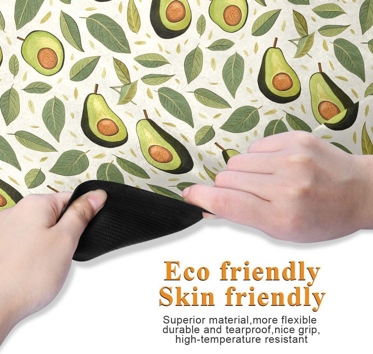 ALAZA Avocado Fruit Yoga Mat Non Slip Fitness Exercise Mat, Workout Mat for Yoga, Pilates and Floor Exercises