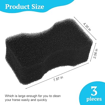 OJP Horse Sponges for Bathing, 2.56 Inch Thick - 3 Pack