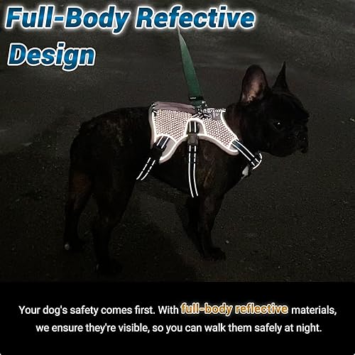 Miniatura 5 de BELPRO Arnés de apoyo multiusos para perro, chaleco reflectante ajustable con mango duradero, a prueba de escapes, sin tirones, arnés para pasear
