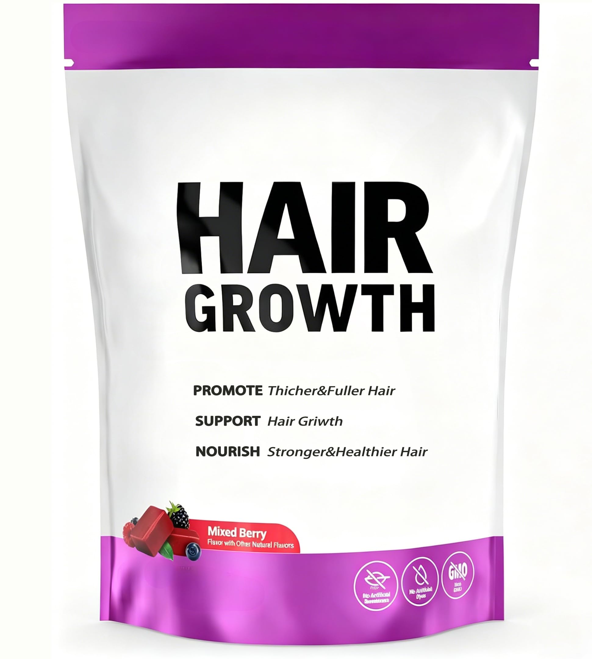 Vitamines naturelles pour croissance des cheveux sous forme de gummies - 6