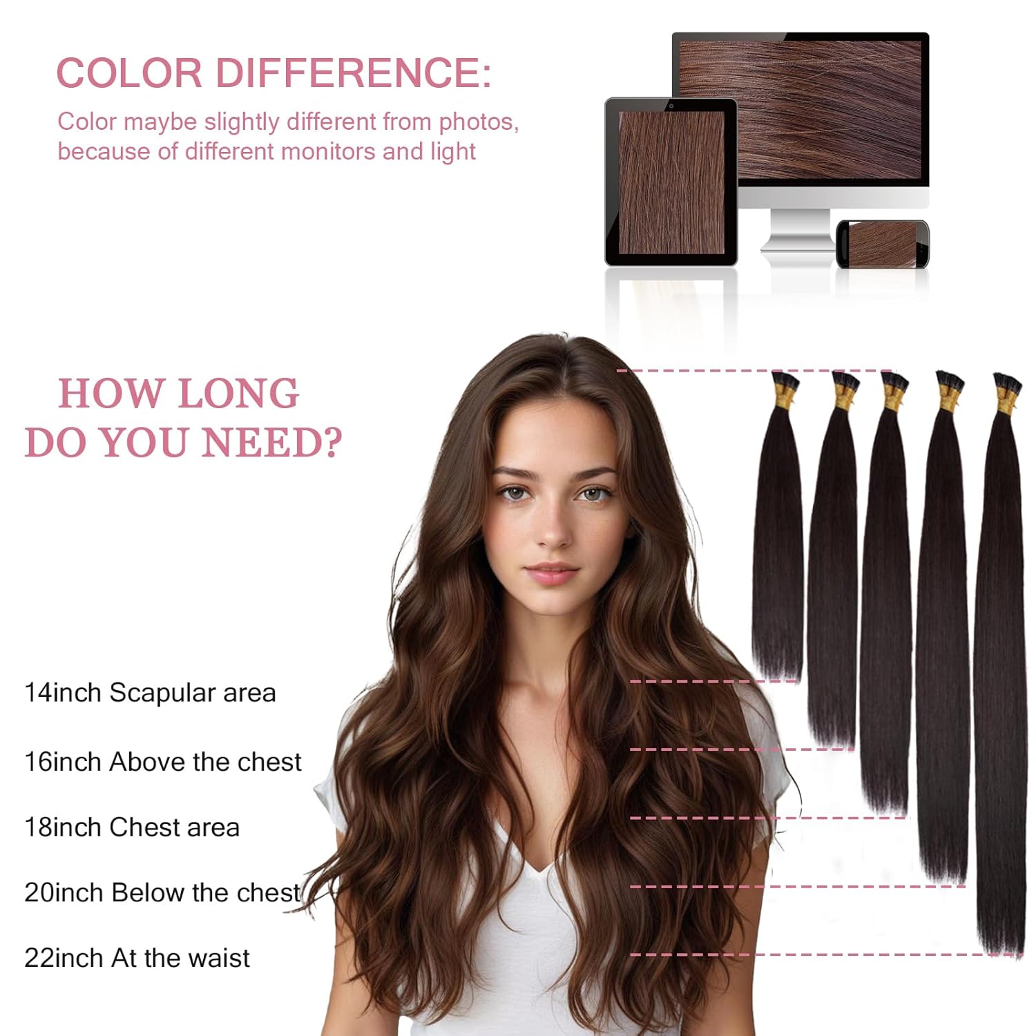 Remy-Hair Nano Bead Hair Extensions Human Hair 18Inch 40g/pack Nano Ring Hair Extensions Human Hair Color #P60/16 Grey Brown Mix Blonde Long Straight Invisible for Women