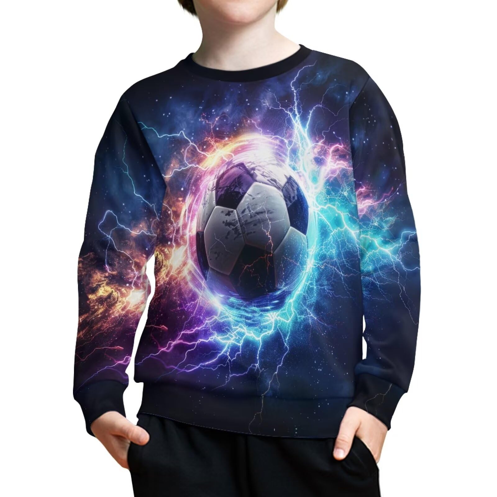 JEOCODY Teenager Sweatshirt for Boys Girls Youth Kids Tracksuit for Sports Pullover for Primary School Student