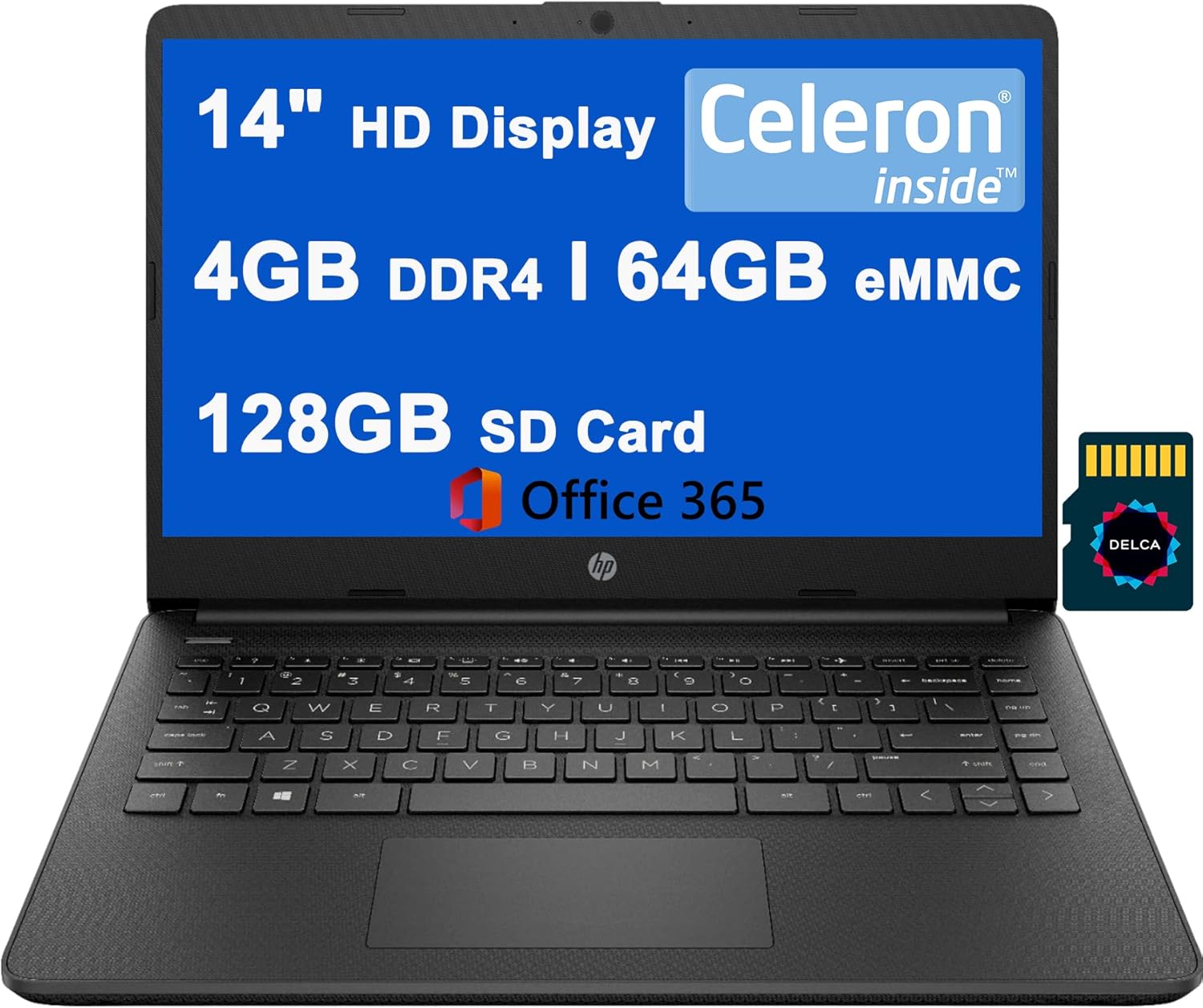 Best HP 14 Stream 14 Full HD IPS Laptop Intel Dual-Core Processor up to 2.48GHz 4GB RAM 64GB eMMC SSD, 256GB SD Card Extra Storage, HDMI USB 3.1 Bluetooth 4.2 802.11ac Win 10 S