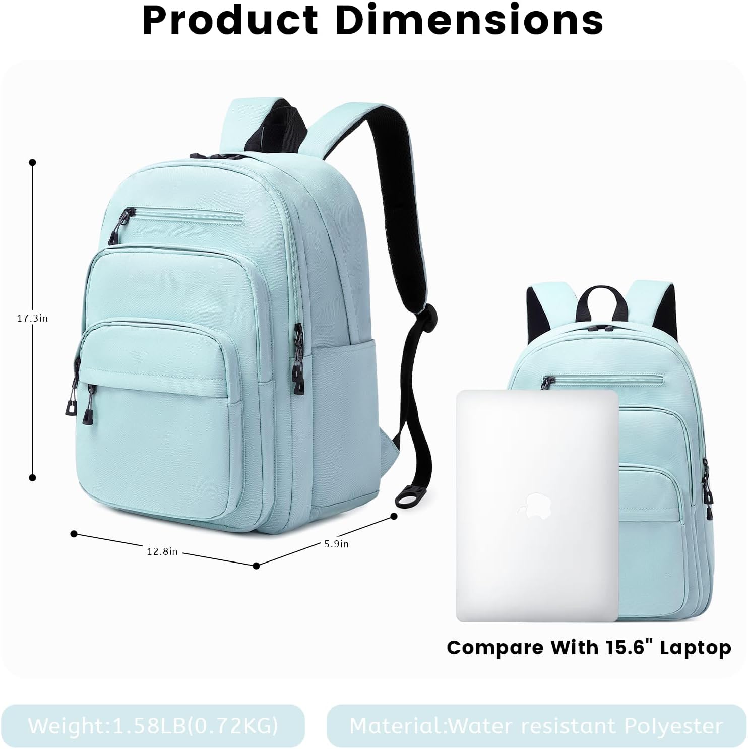 Lanola Basic Multi-Pocket Multipurpose Backpack Classical