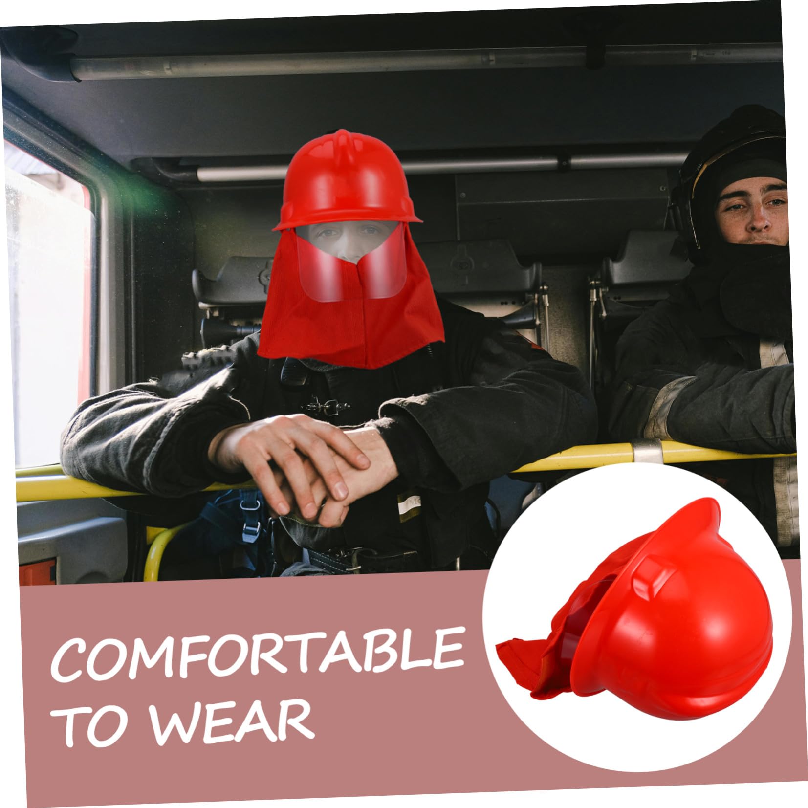 Casco Antincendio Vigili Fuoco Abs Rosso per Spegnimento | Calotta Integrale, Praticità Aggiunta, per Diverse Situazioni di Emergenza