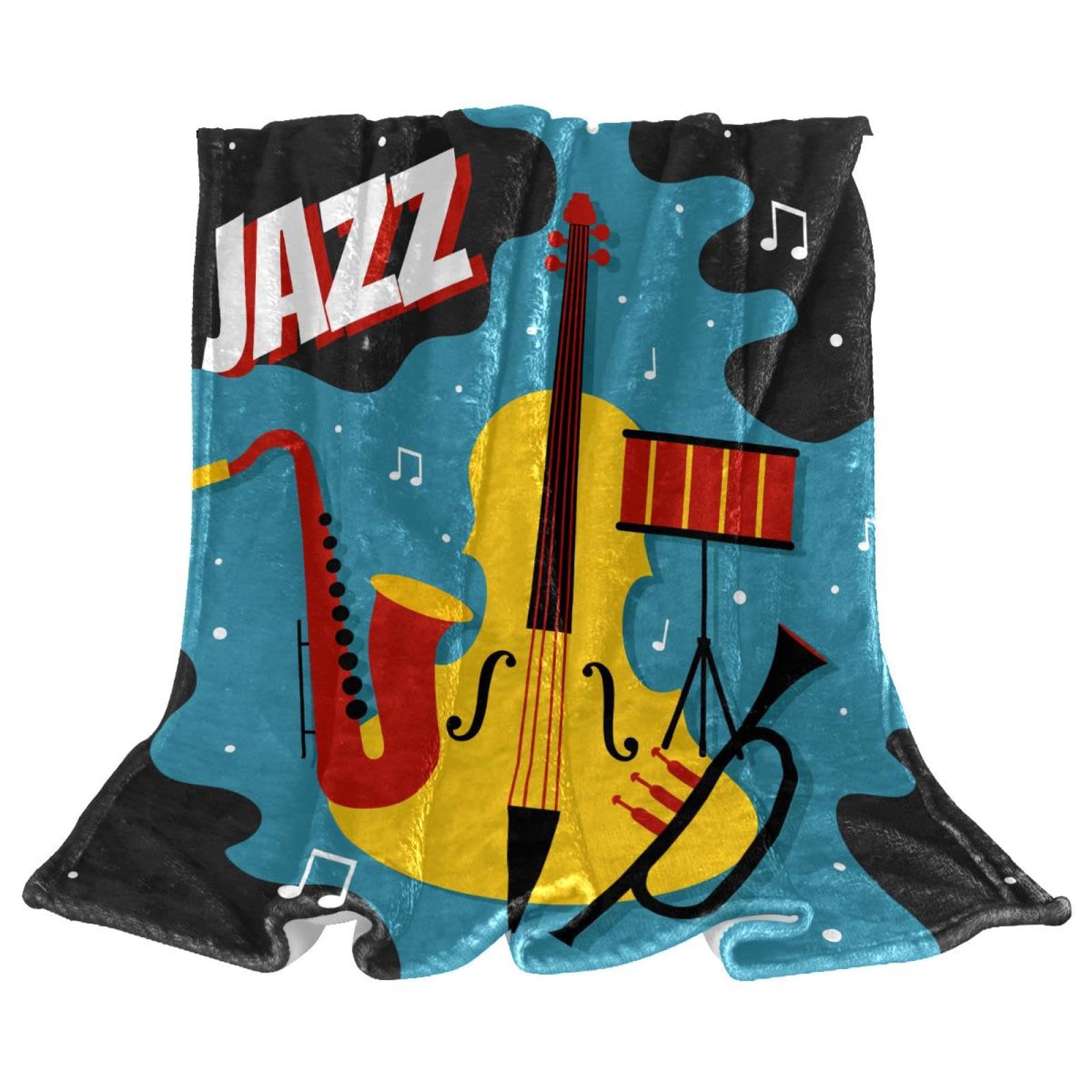 Couverture plaid jeté de canapé 150x200 cm contre le froid hivernal Jazz