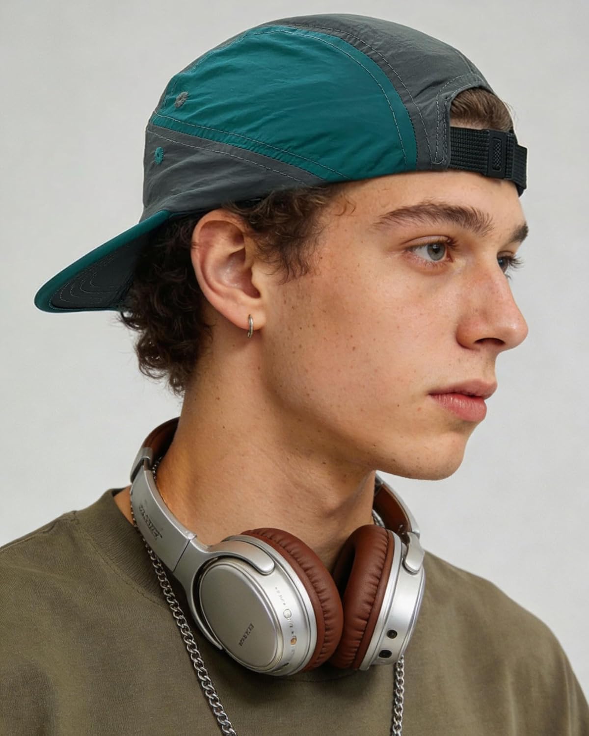 CLAPE 5 Panel Hats for Men Women Lightweight Quick-Drying Vintage Camper Hat Flat Bill Baseball Cap Running Hat - Image 3