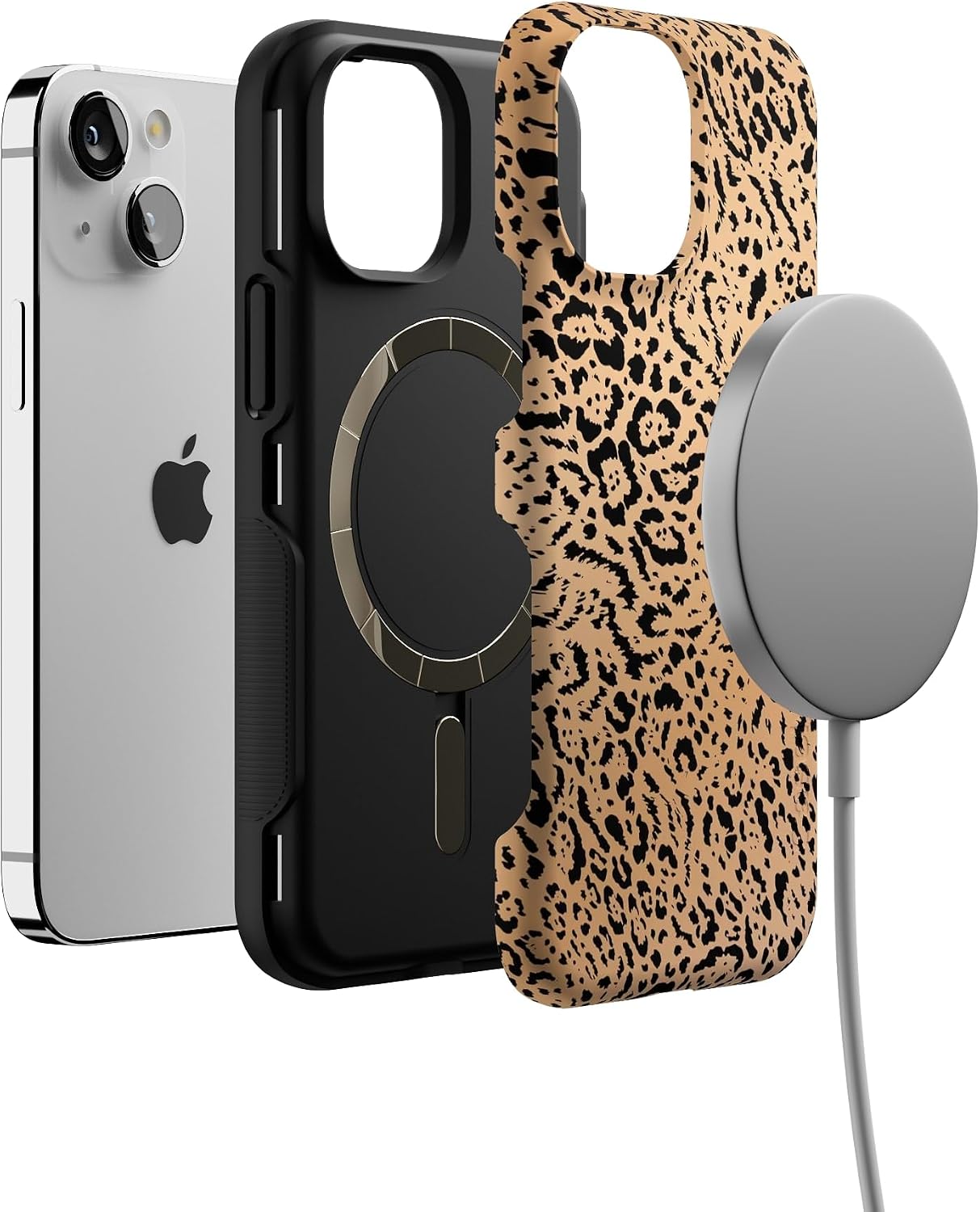 Casely iPhone 13 Mini Case | Born to Be Wild | Jaguar Print | Bold Protective Design | Compatible with MagSafe