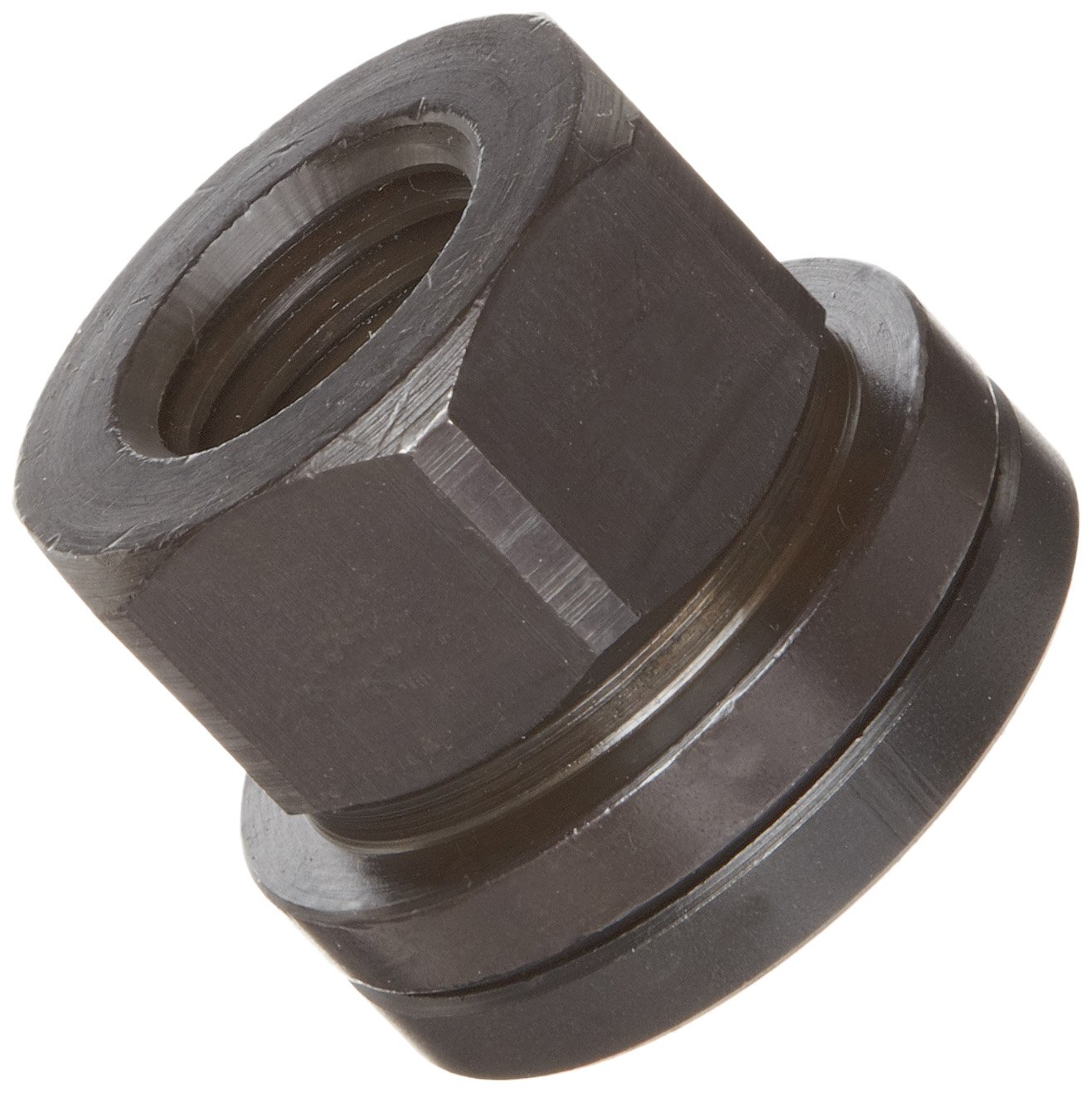 TE-CO Flanged Hex Nut, 12L14 Steel with Black Oxide Finish, UNF 1-14 Thread Size (2-Pack)