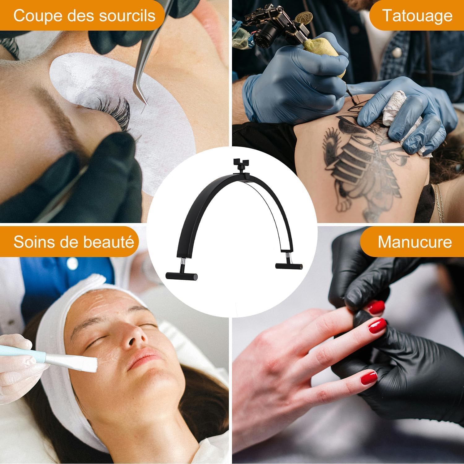 Generico Lampada per Unghie a Mezzaluna 50W – Lampada LED Pieghevole per Manicure & Extension Ciglia, Luminosità Regolabile, Ideale per Saloni di Bellezza, Tatuaggi & Attrezzatura per Unghie