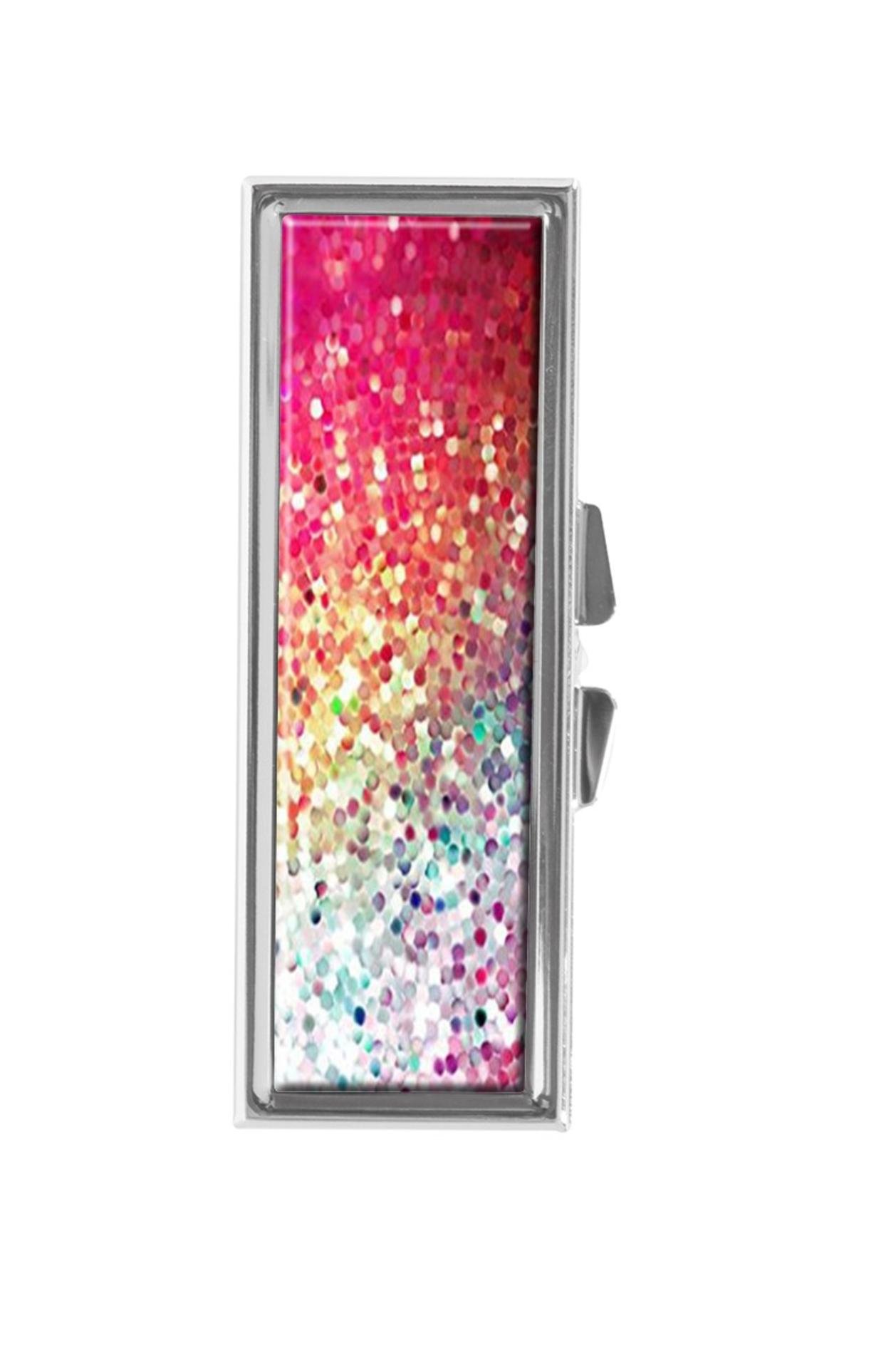 Glitter Pill Box for Purse or Pocket Pill Case Decorative Boxes Gift Box Pill Organizer for Travel Pill Box